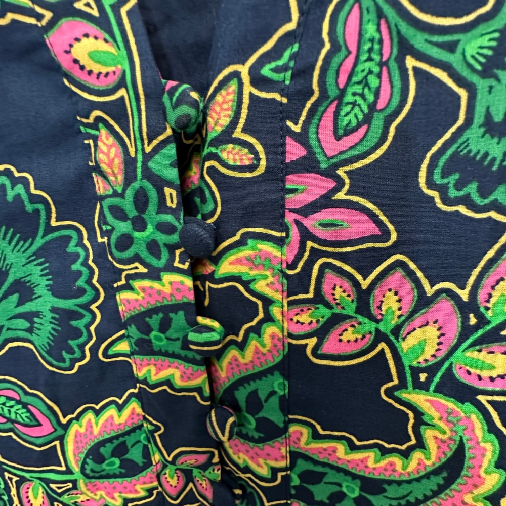 Boden Amelia Cotton Maxi Dress Womens 4 Paisley Floral V-Neck Tie Waist NWOT - Picture 8 of 13